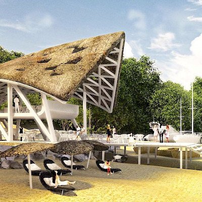 Liong Lie architects Dar es Salaam Jachtclub exterieur strand bezoekers